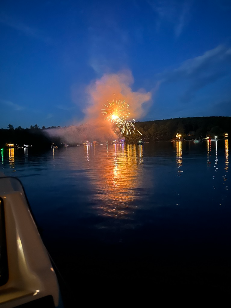 Fireworks over Thomas Pond