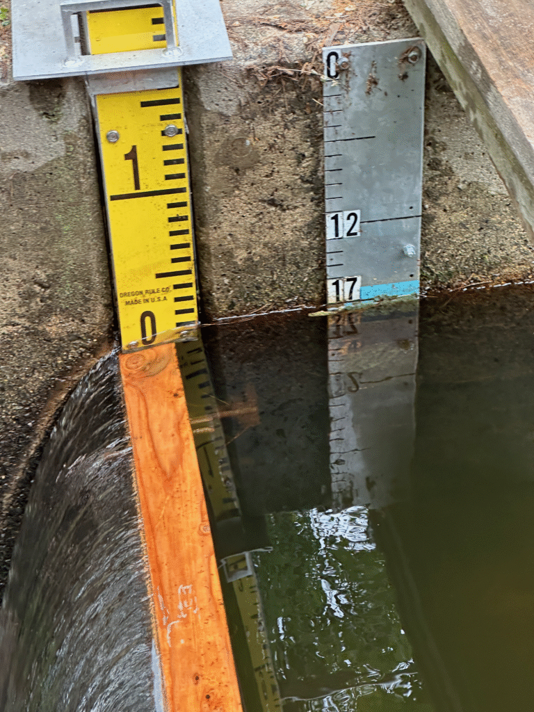 Water flow and Pond Elevation rulers